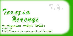 terezia merenyi business card
